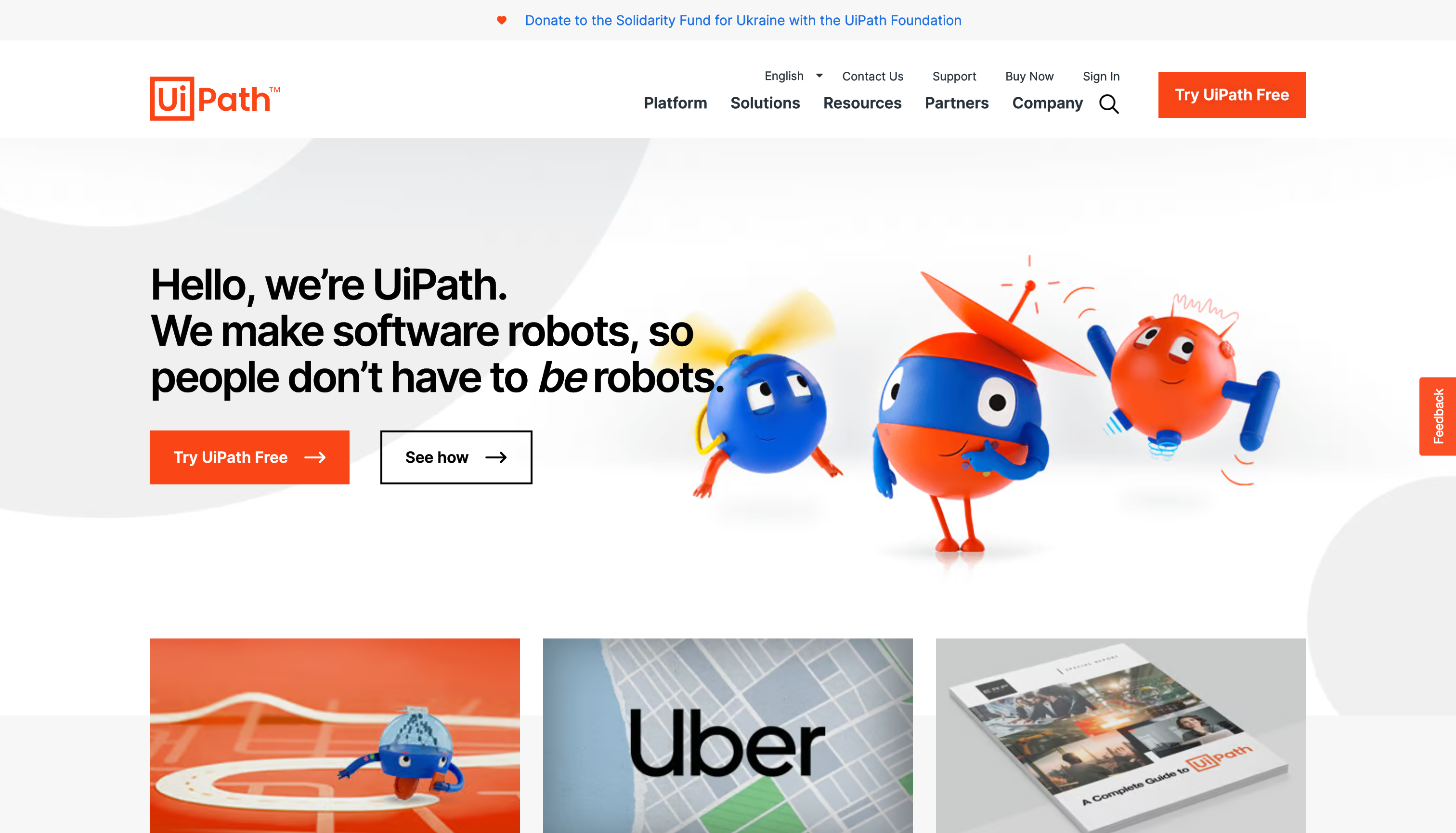 UiPath homepage