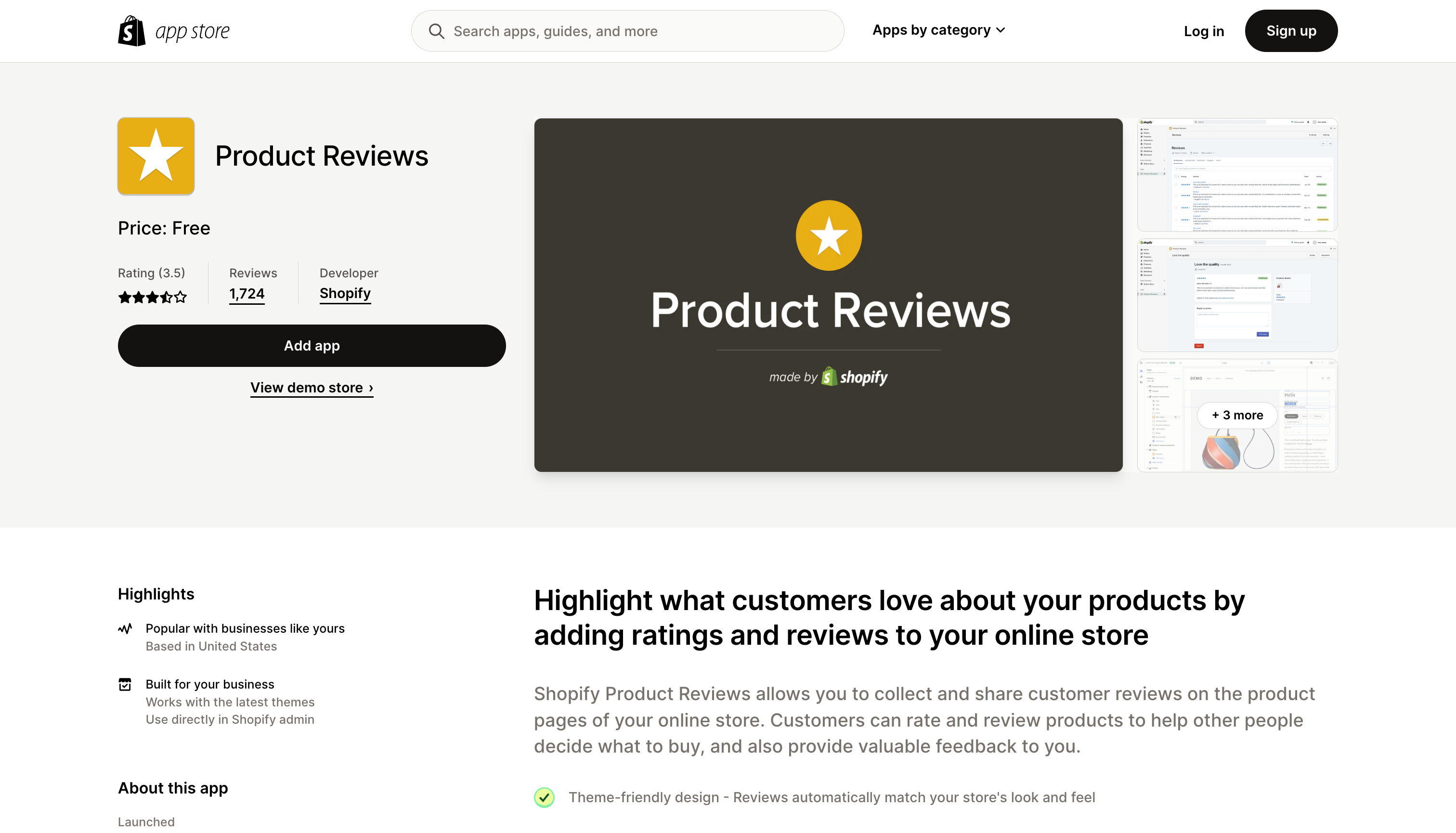 Product Reviews - Shopify App Store