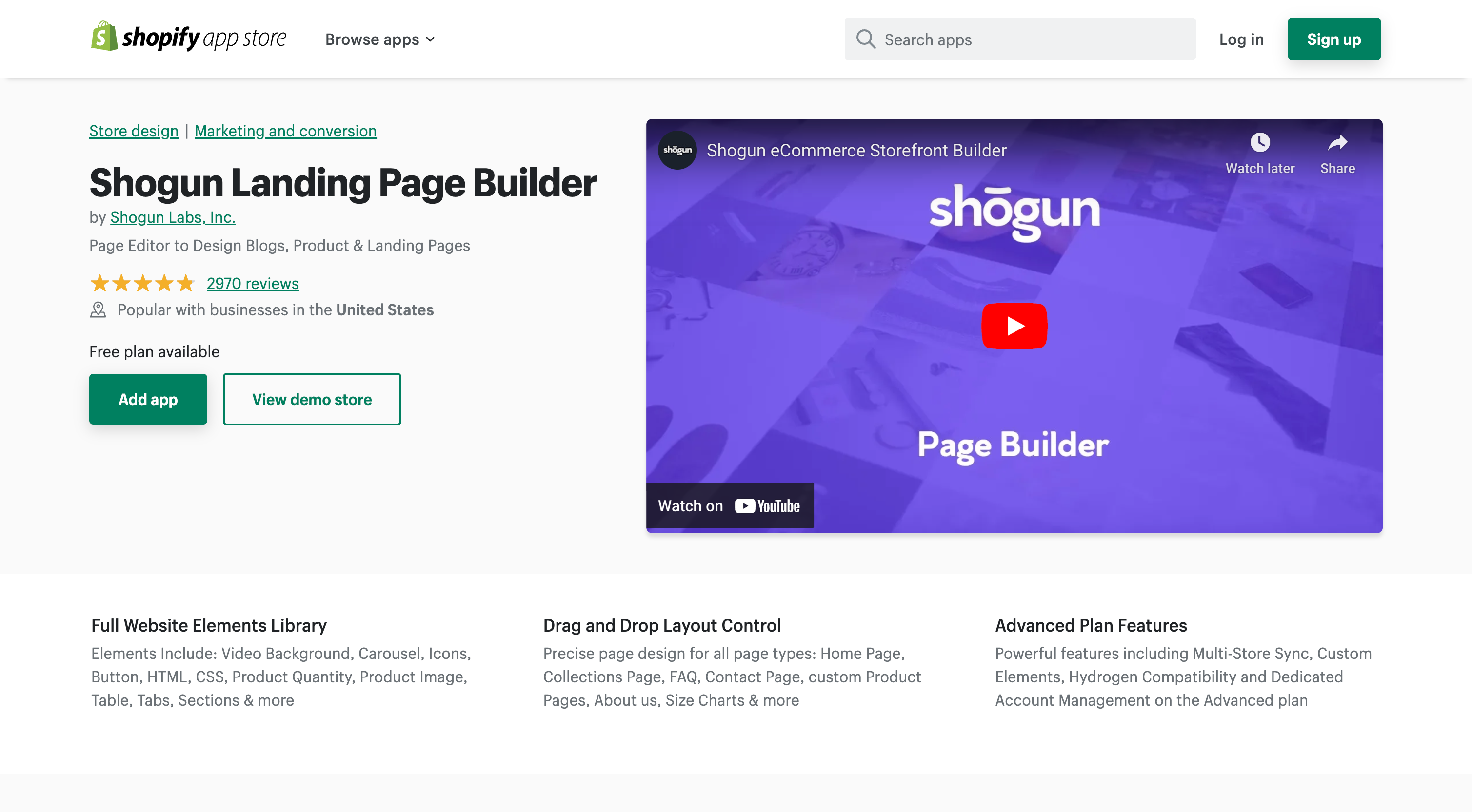 Shogun Landing Page Builder - Page Editor to Design Blogs, Product & Landing Pages