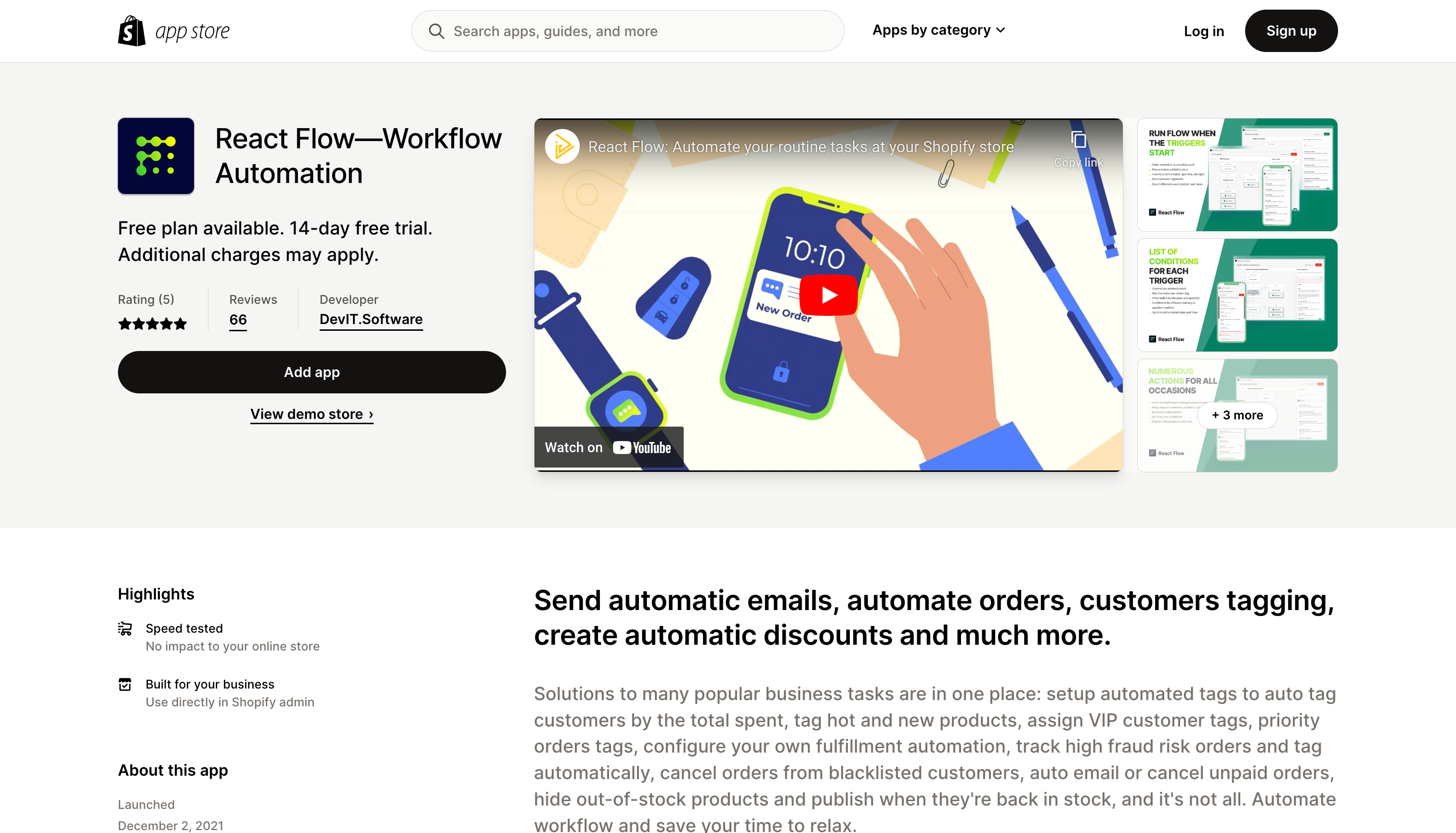 React Flow - Shopify App Store