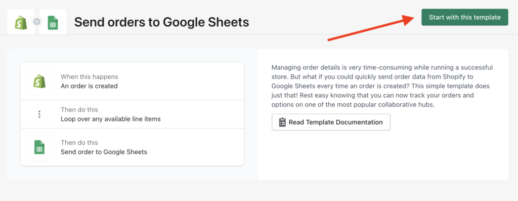 shopify to google sheets