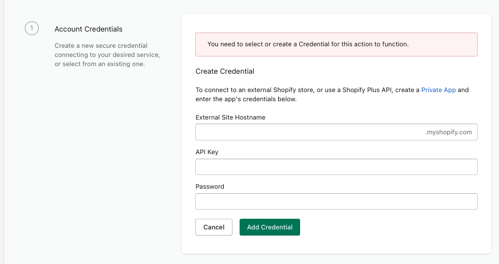 Authorize Shopify to connect your data to this workflow