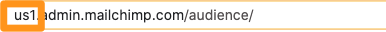 mailchimp admin URL