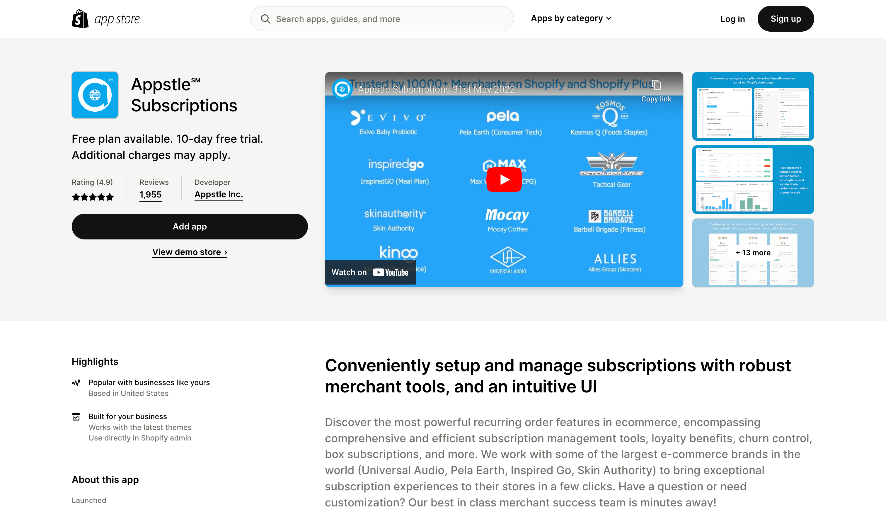Appstle Subscriptions - Shopify App Store