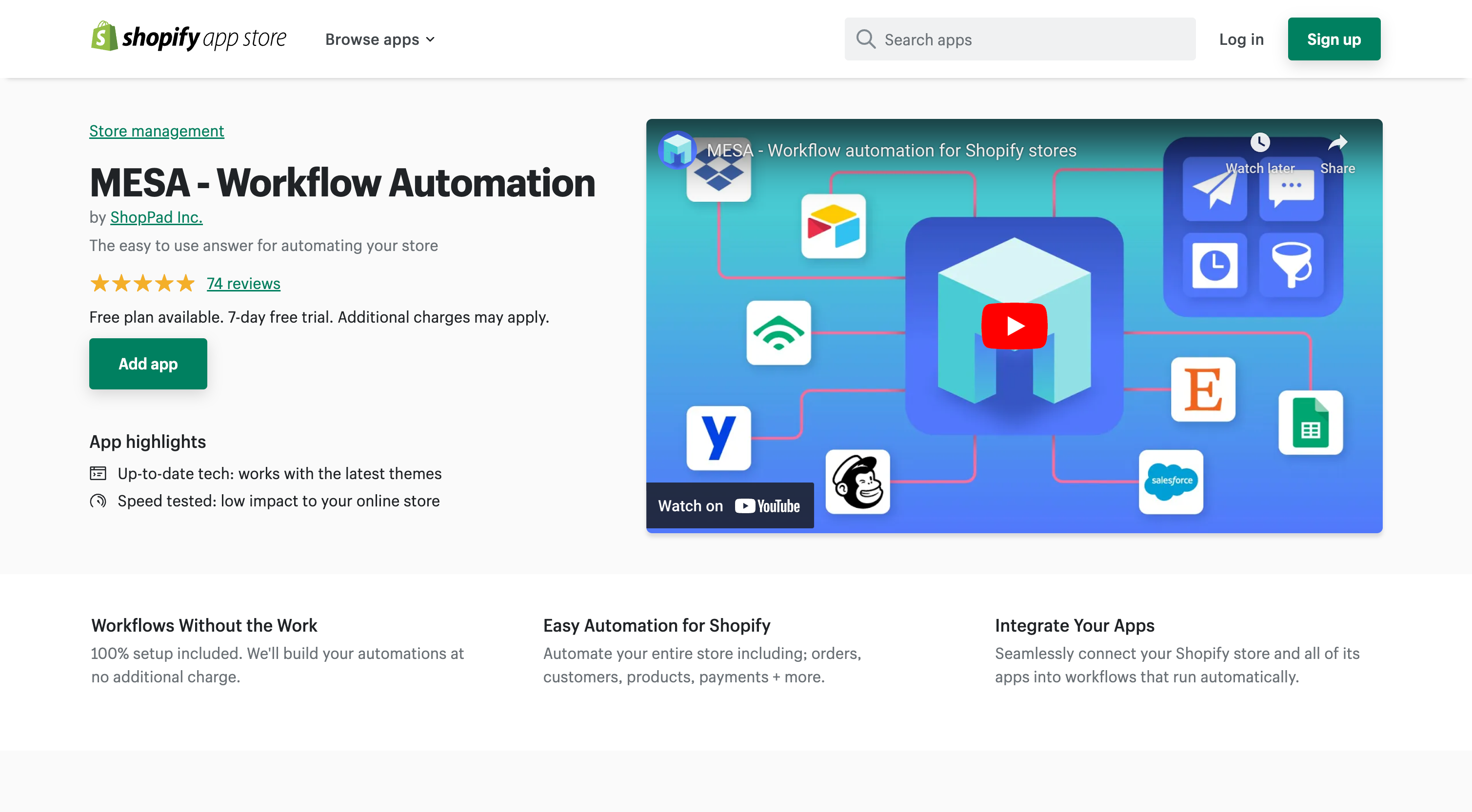 MESA ‑ Workflow Automation - The easy to use answer for automating your store | Shopify Apps Store
