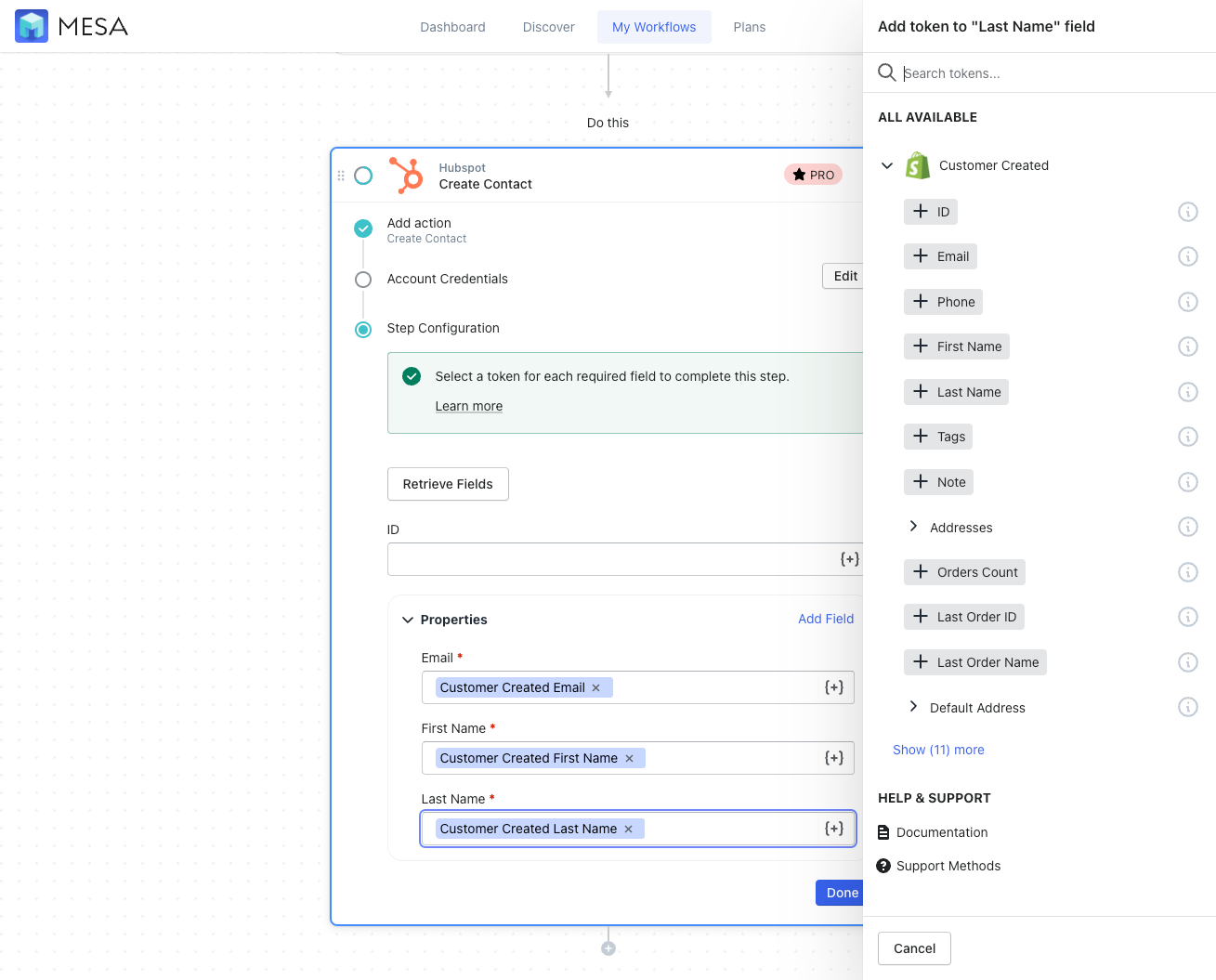 Hubspot contact variables