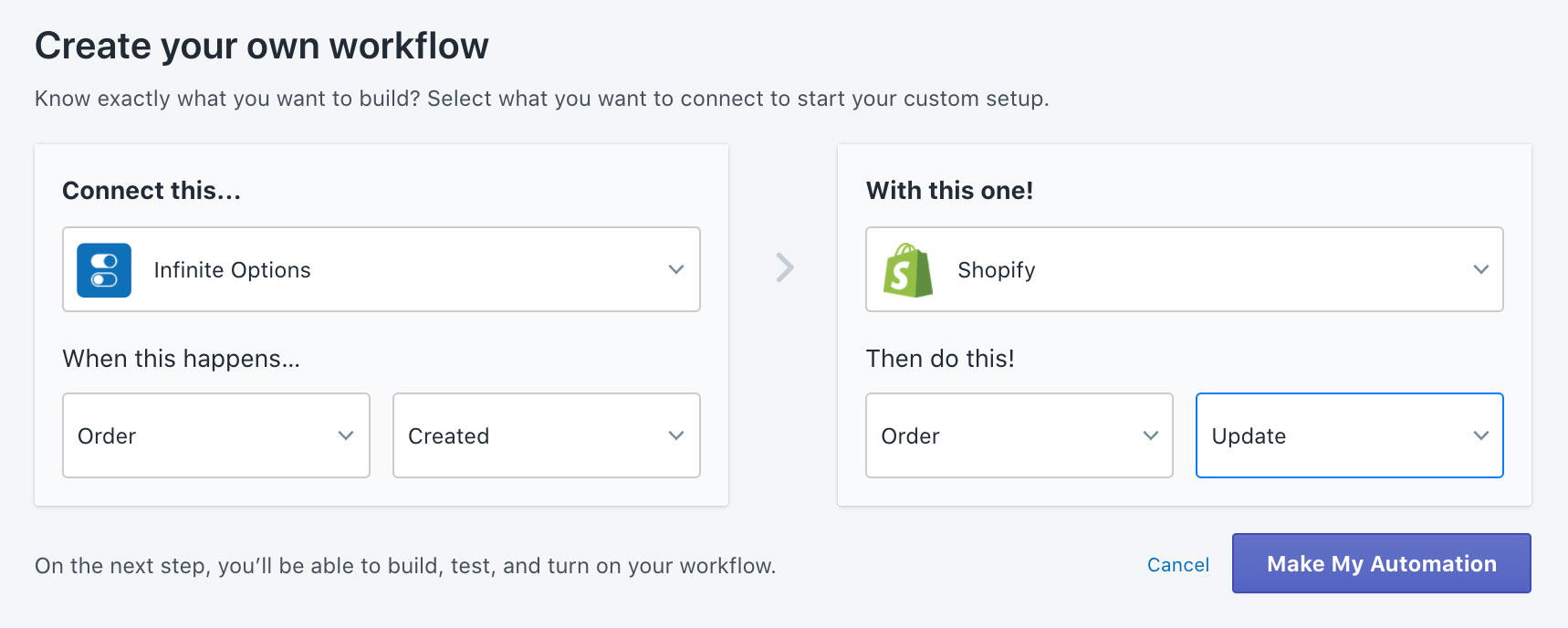 Create your own workflow