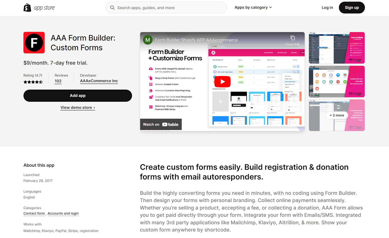 App Store - AAA online form builder