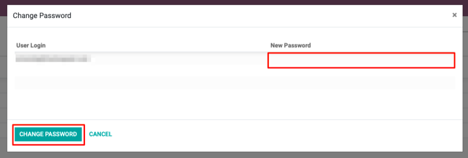 odoo password