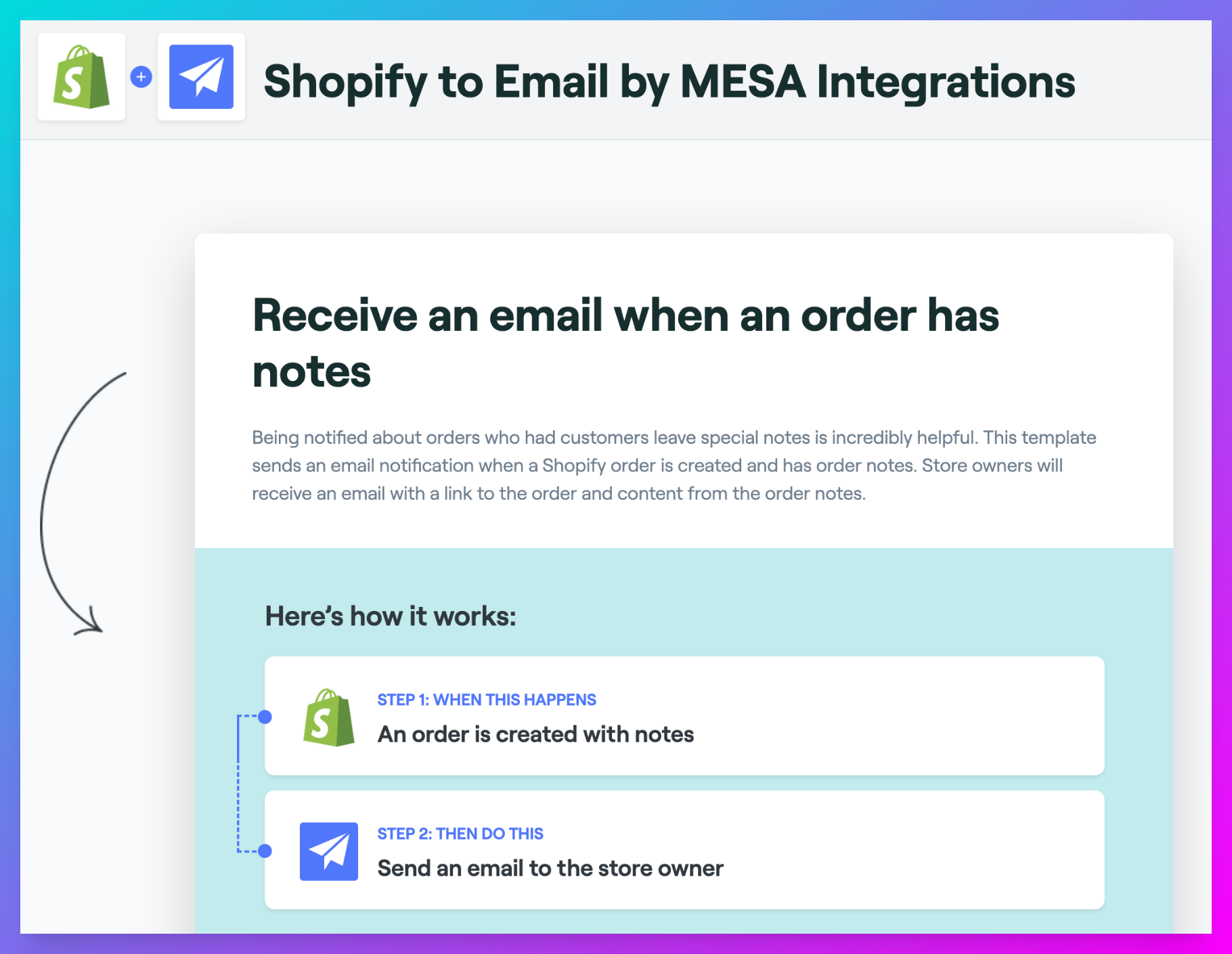 Receive an email when an order has Shopify notes