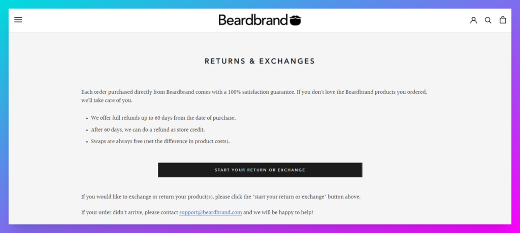 Beardbrand terms and conditions