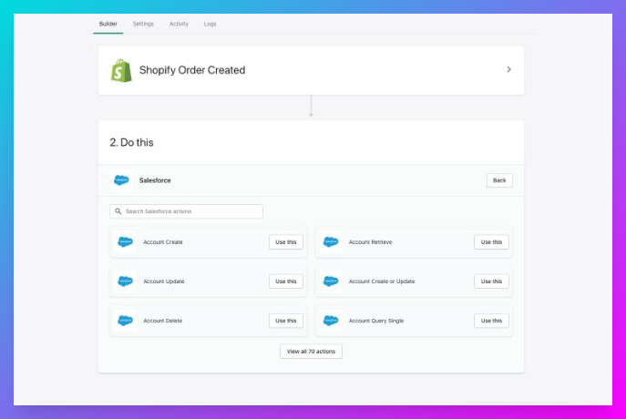 Add Customer Data from Shopify Flow to Salesforce or HubSpot

