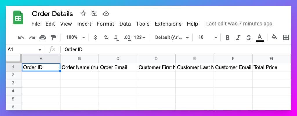 Make any changes directly on your spreadsheet