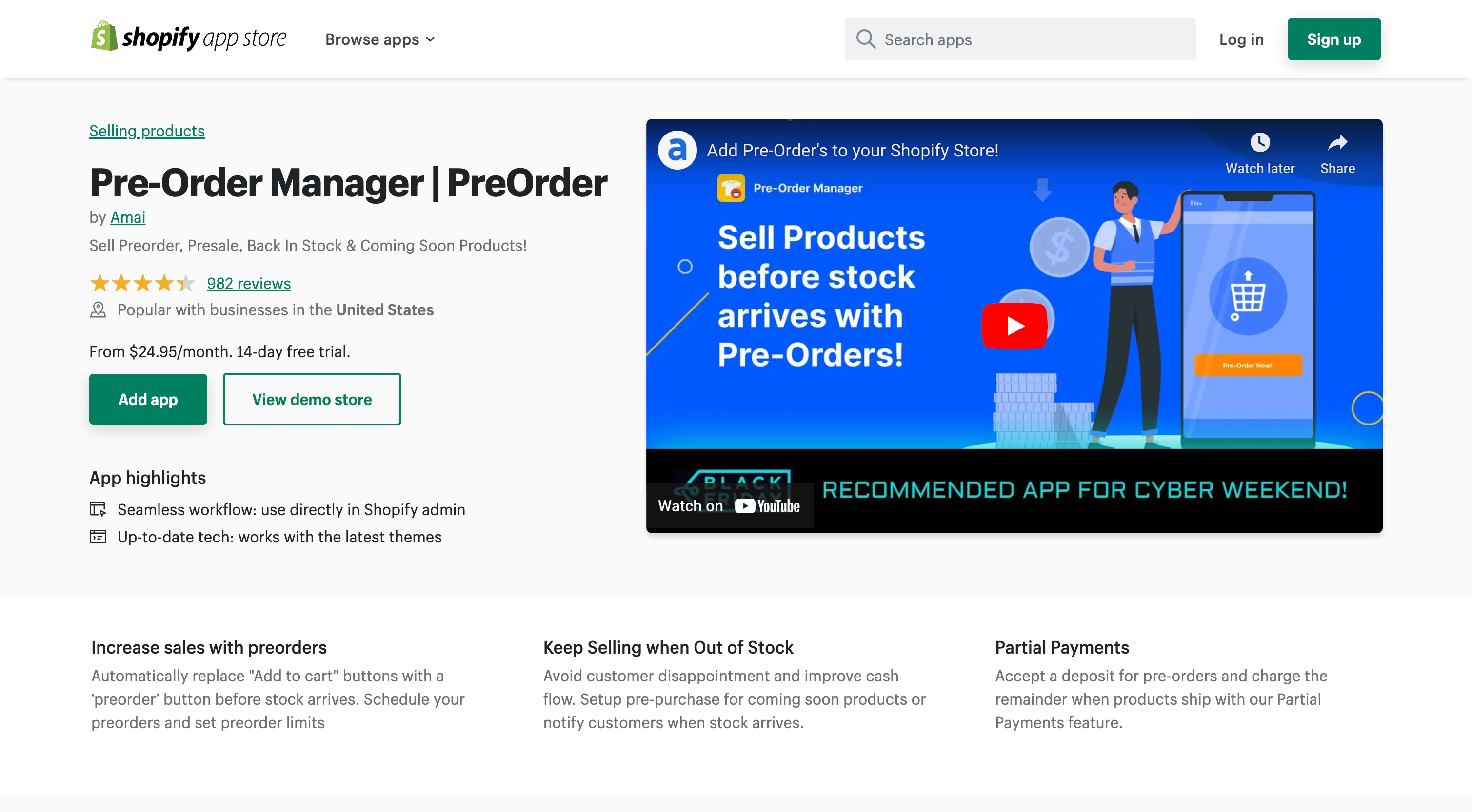 Shopify preorder app + back in stock & coming soon