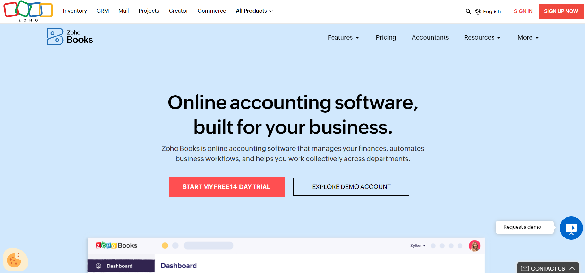 best accounting software - zoho