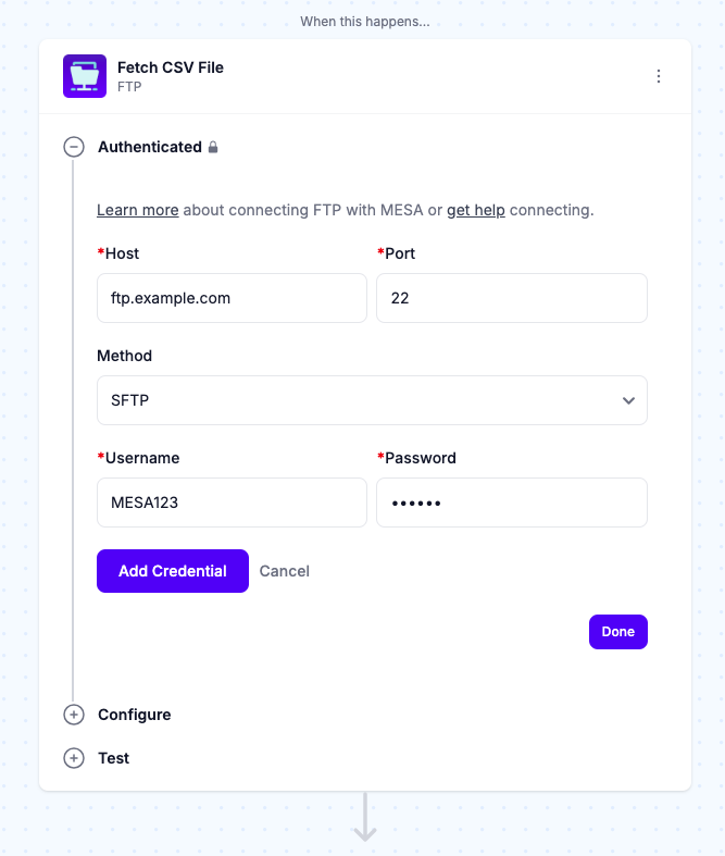 Login with your FTP credentials Login with your FTP credentials to start importing Shopify inventory by barcode