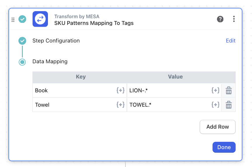 data transform example