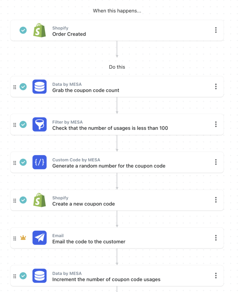 workflow steps