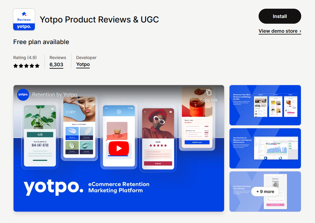 yotpo product reviews app