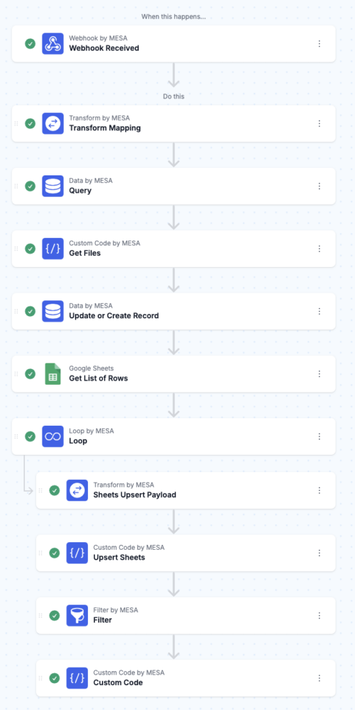 workflow: Export single page of files