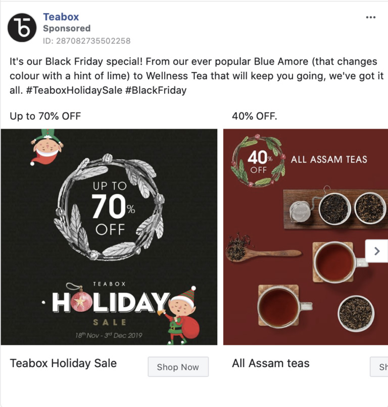 facebook carousel ad