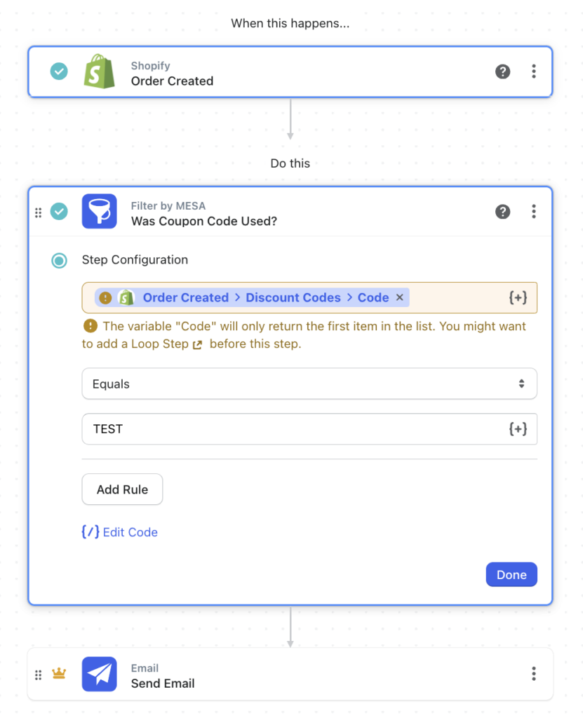 workflow steps