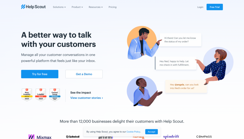 helpscout homepage