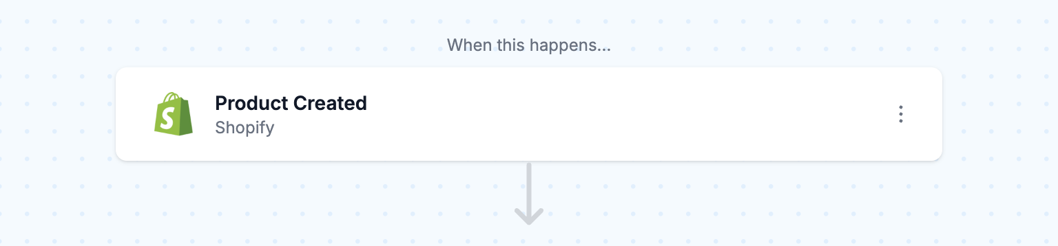 Product creation trigger