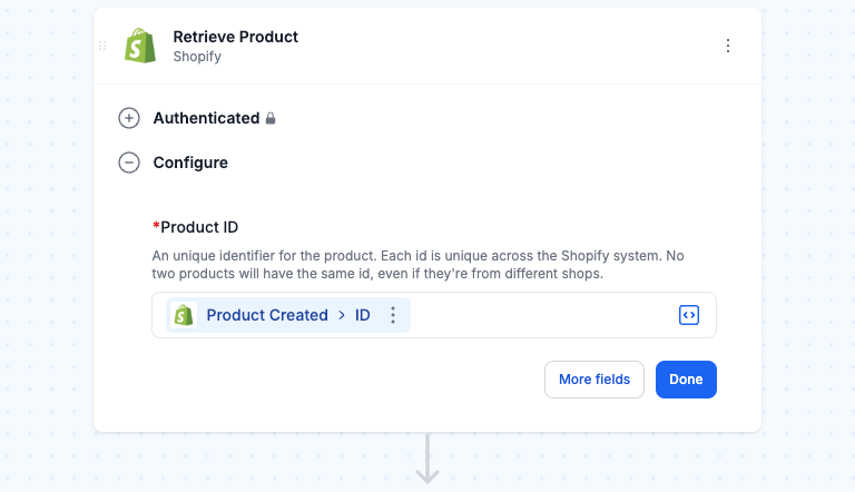 Store product reference