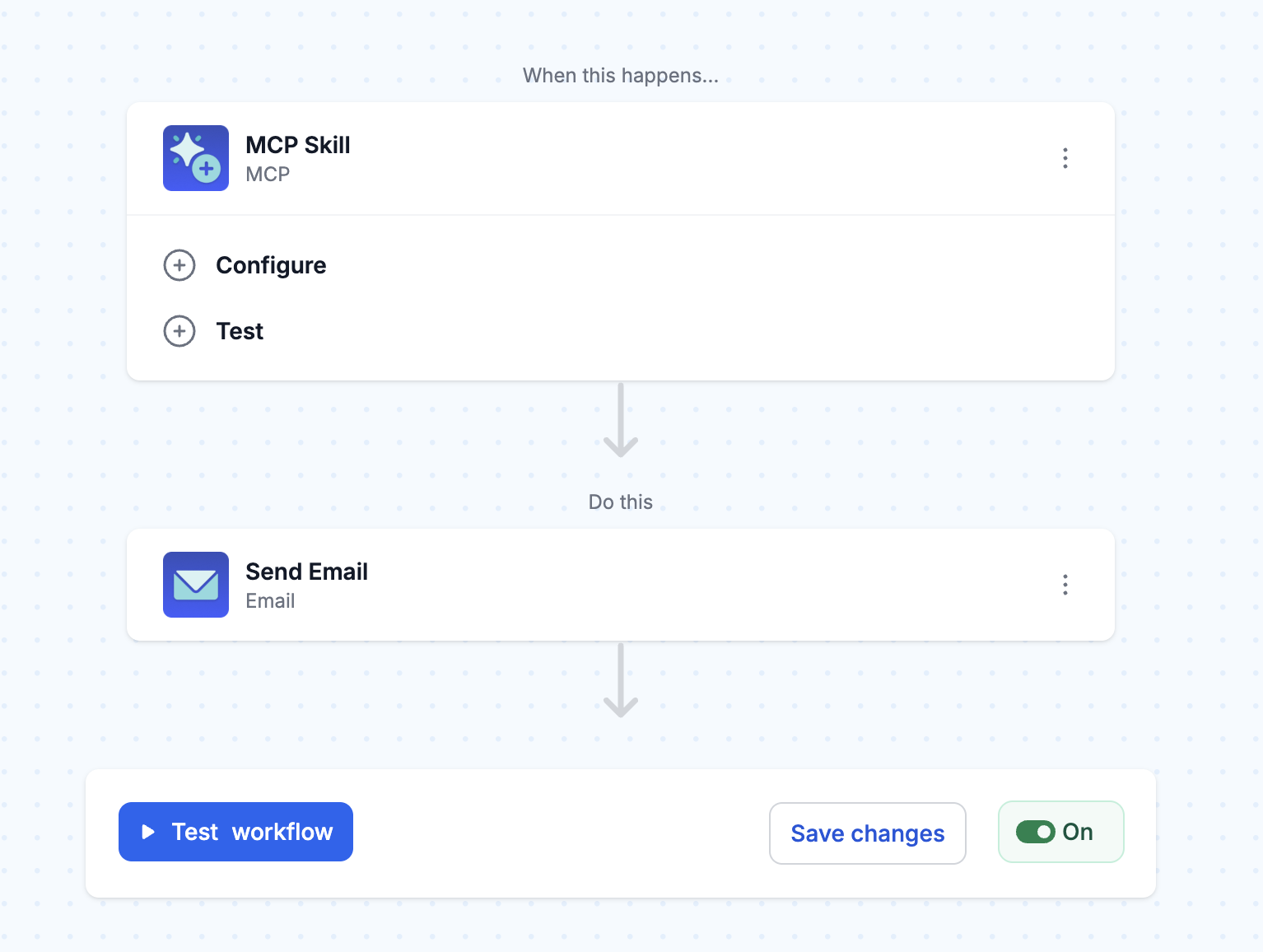 Turn the workflow “On”