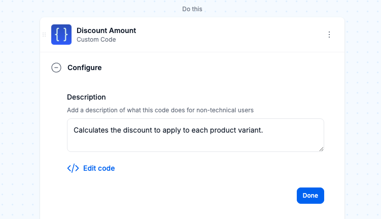 Discount amount