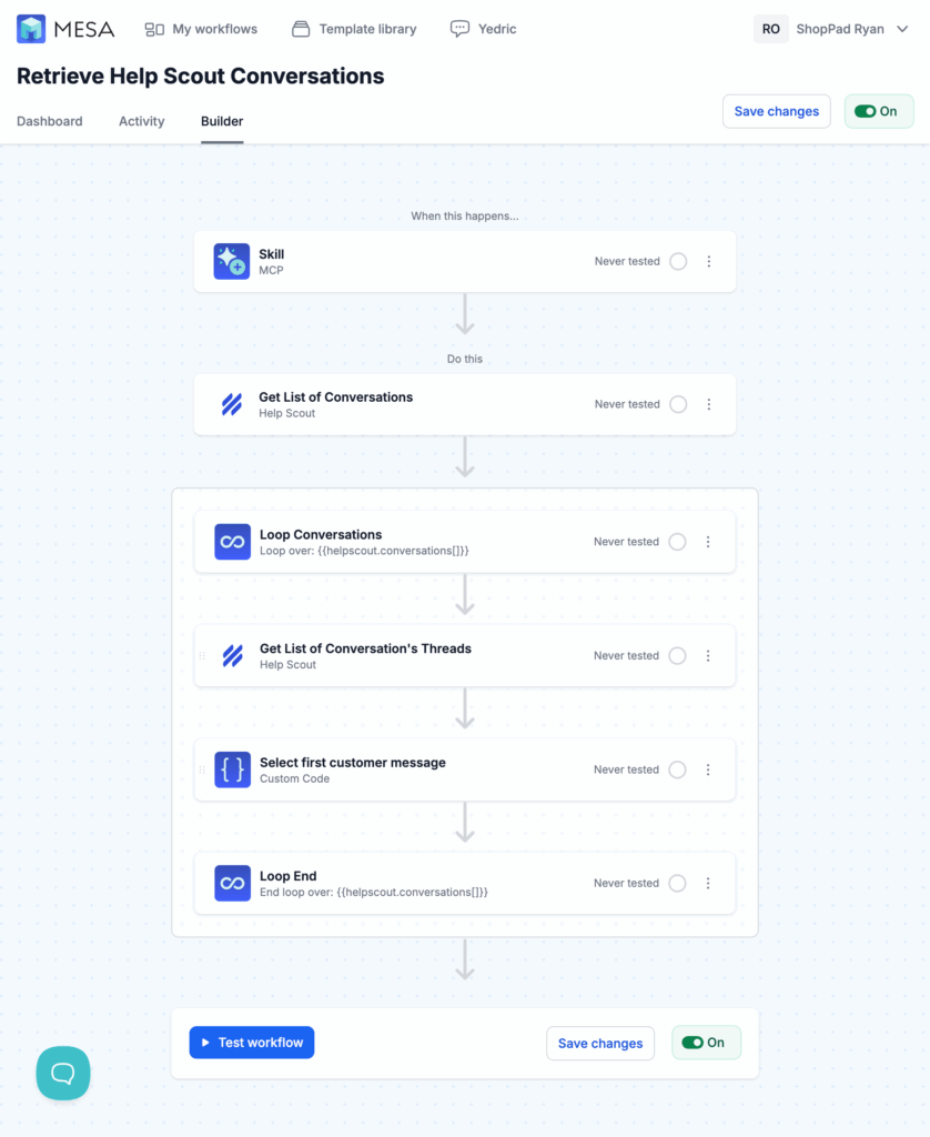 example of an MCP skill workflow