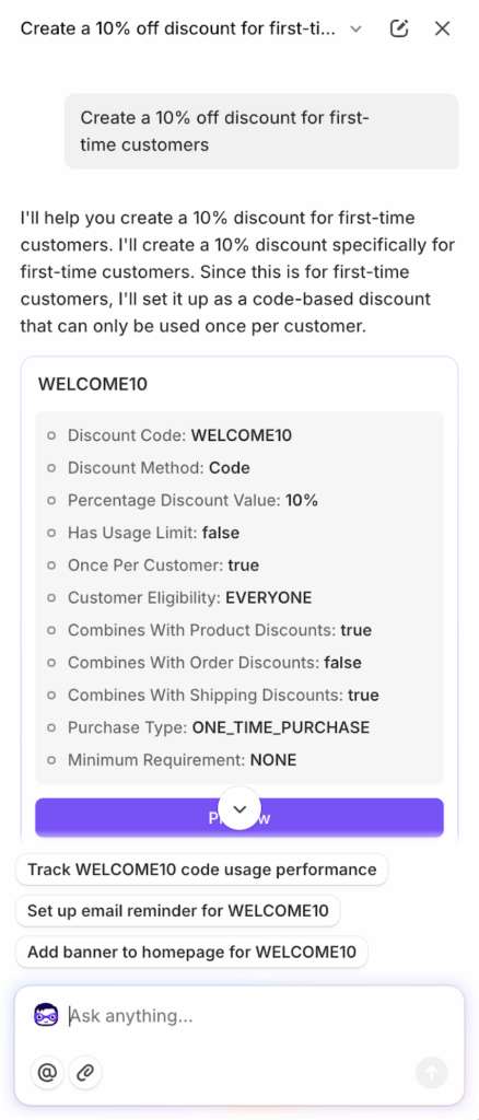 Shopify Sidekick example of step-by-step assistance. 