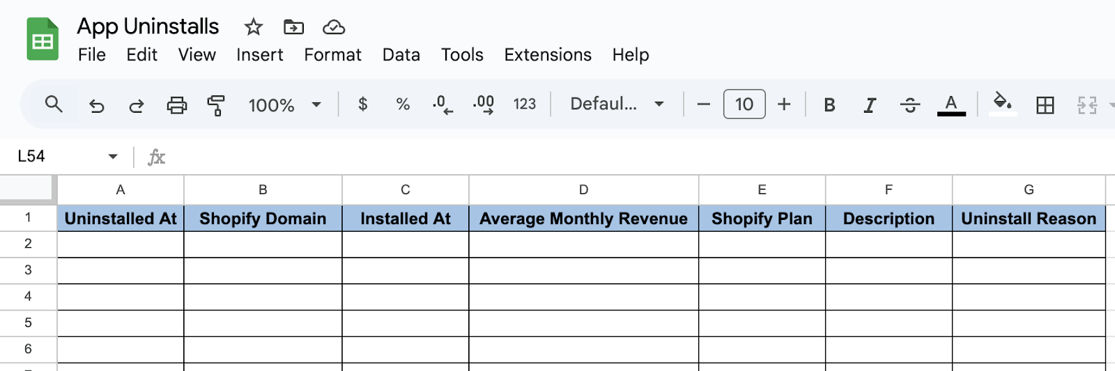 Create Google Sheet