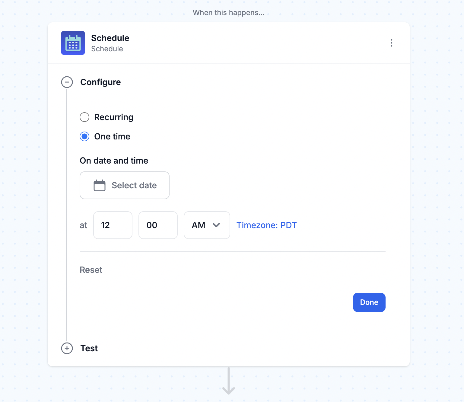 Schedule tag removal