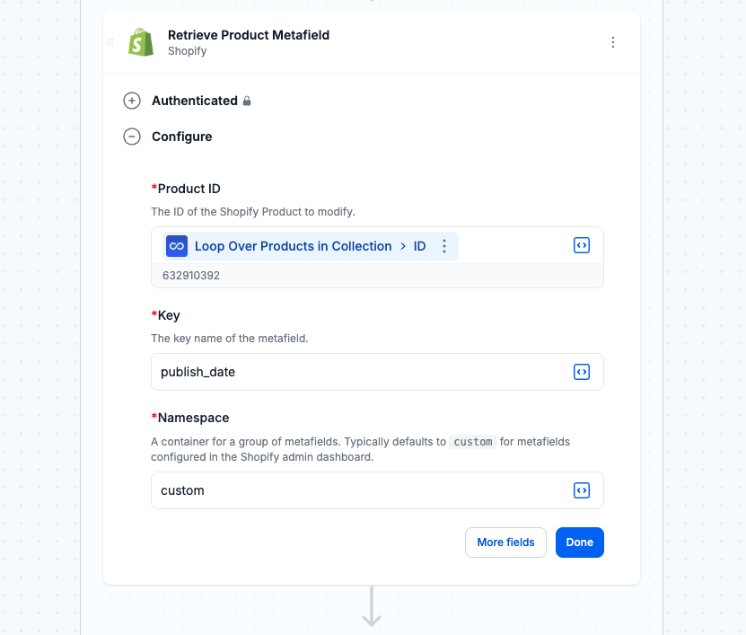 Check product metafield