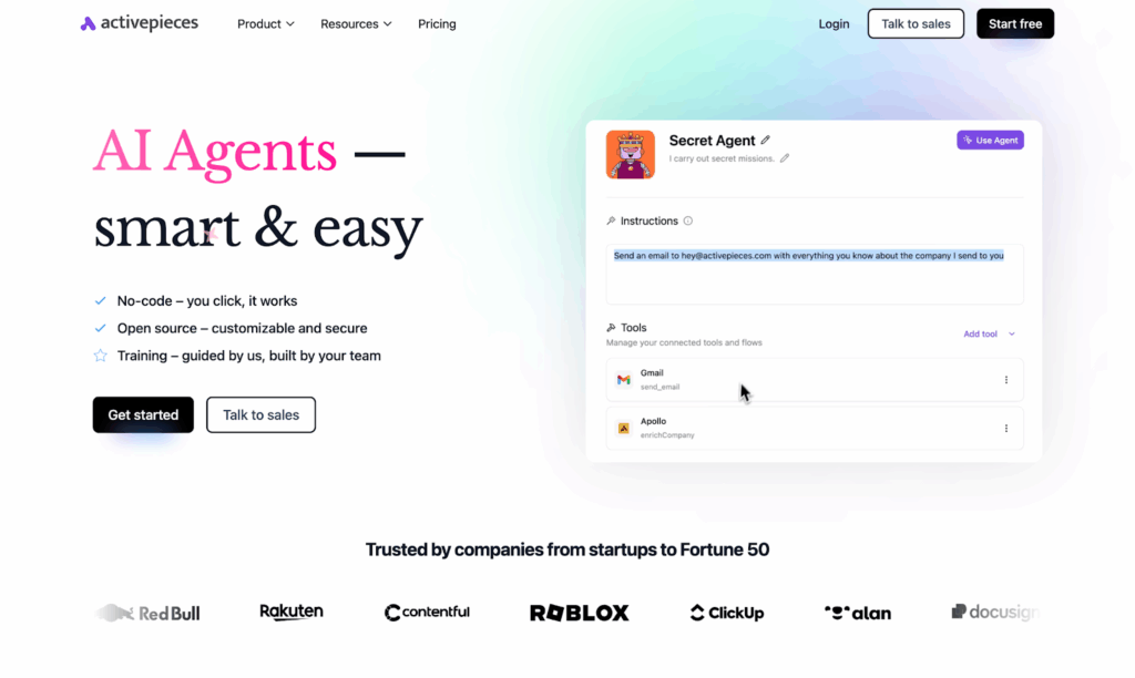 Activepieces AI agents