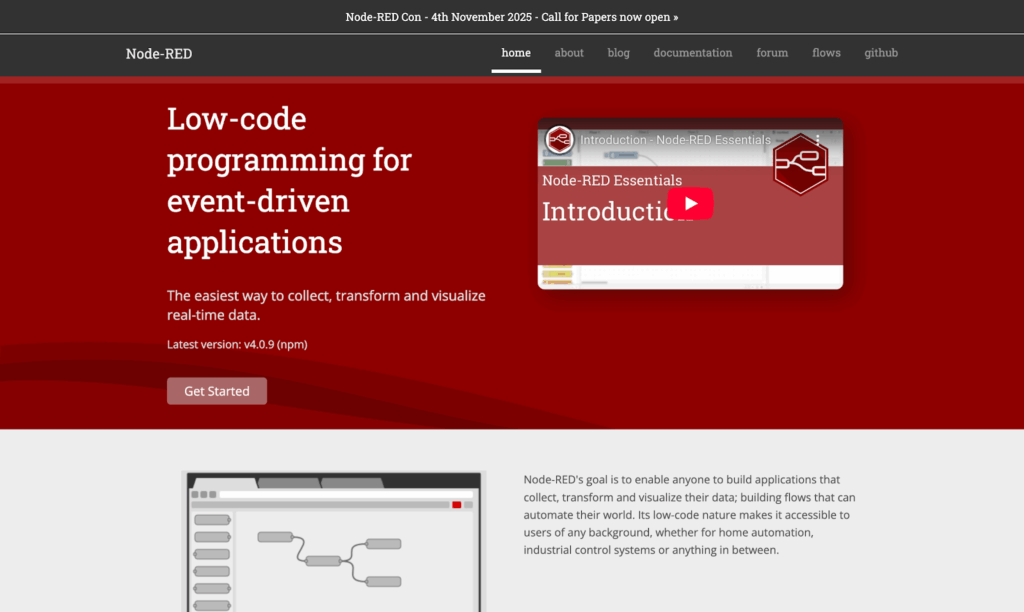 Node-RED homepage