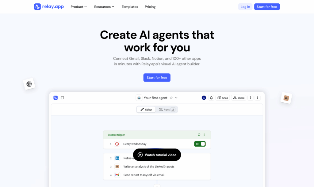 Relay.app homepage