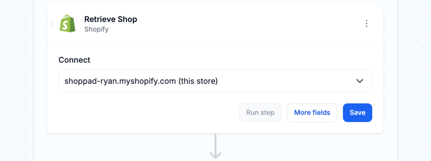 Get your Shopify store details
