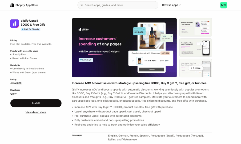 Qikify Shopify App Store