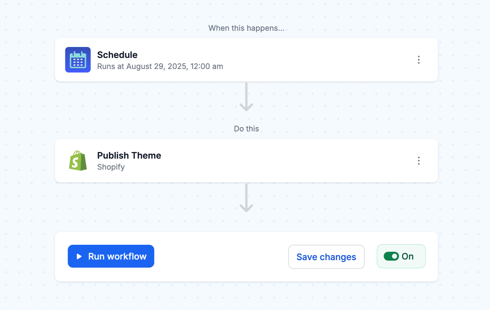 Schedule the event 