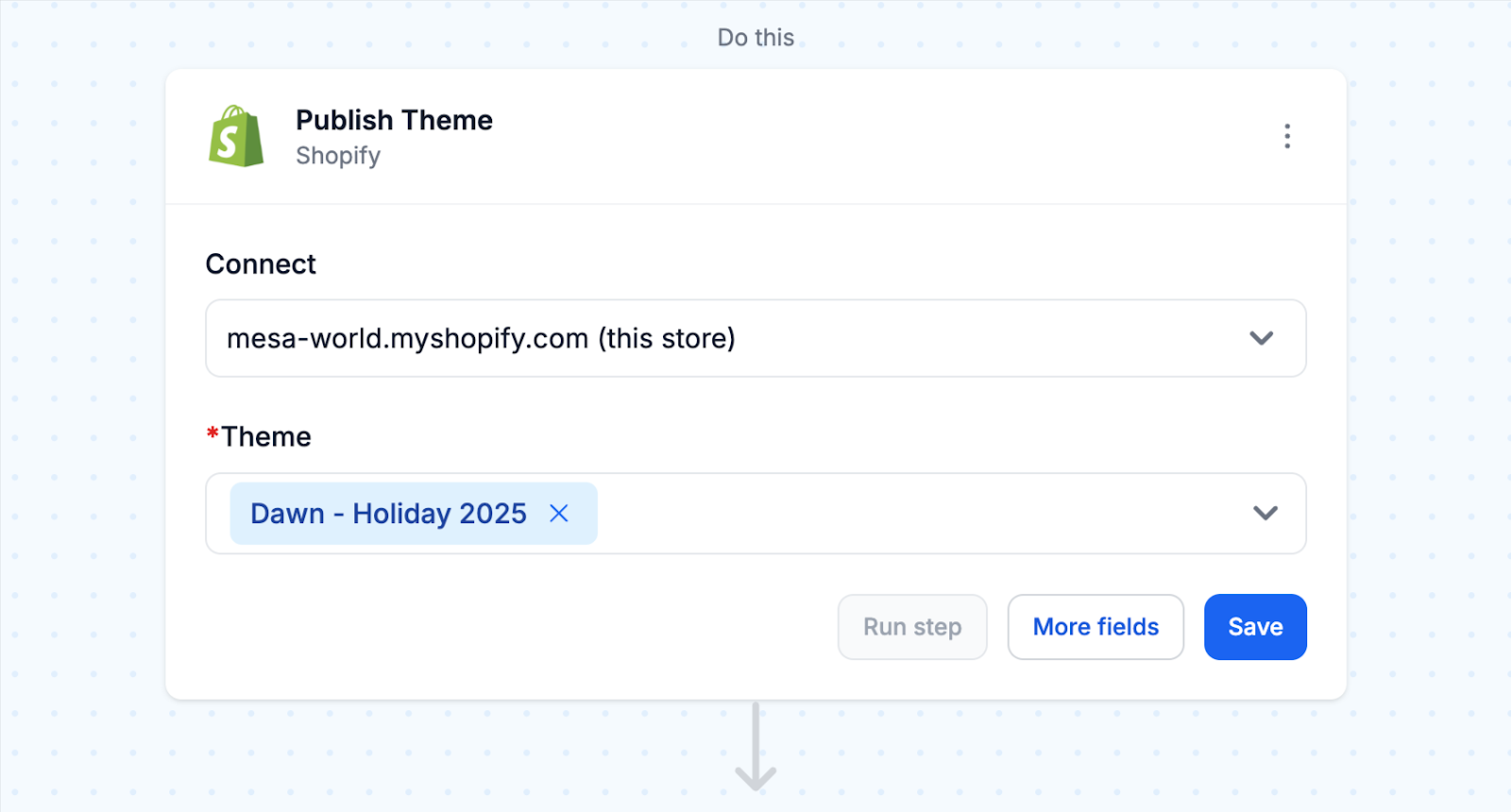 Select Shopify theme