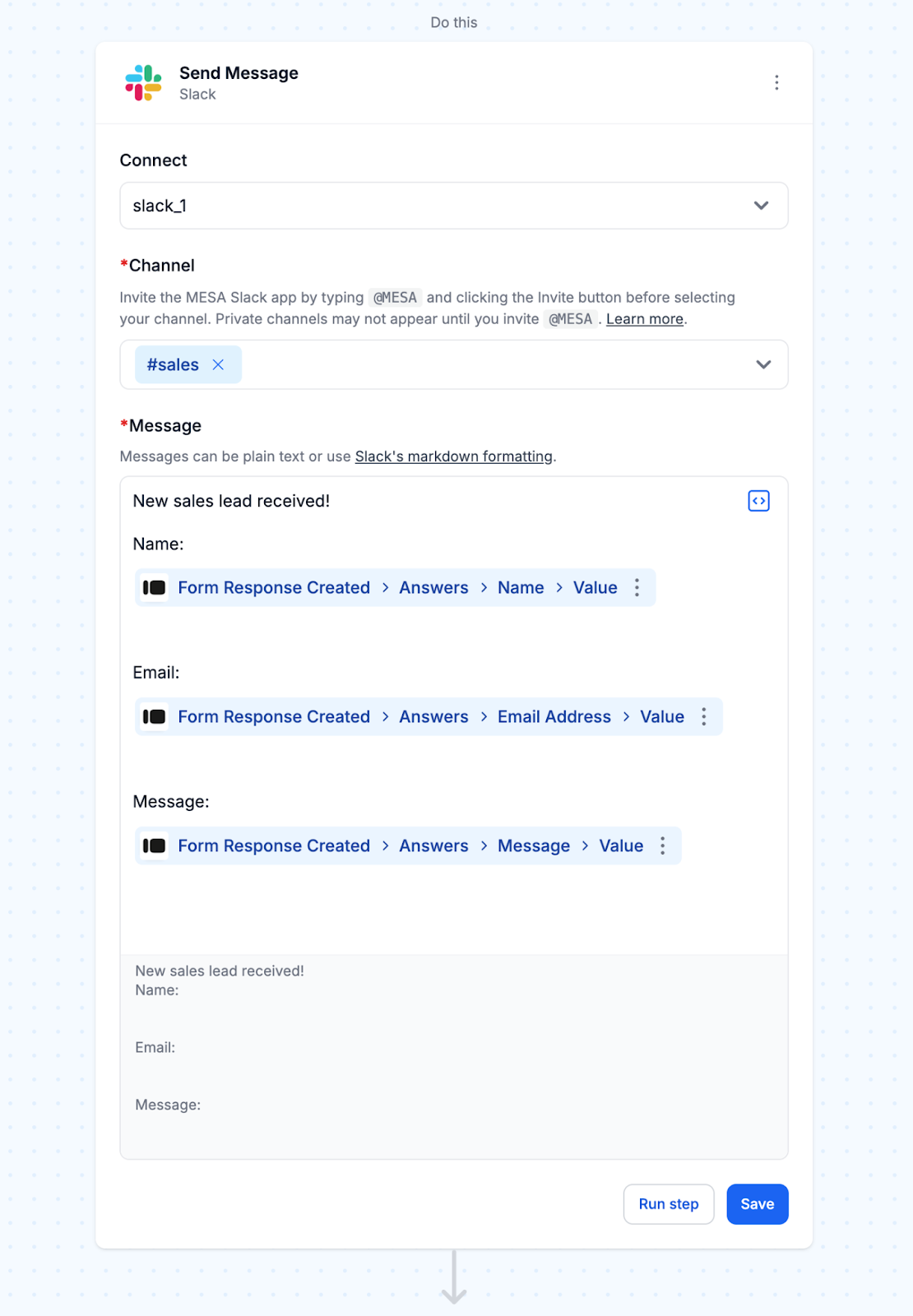 Configure your Slack notification