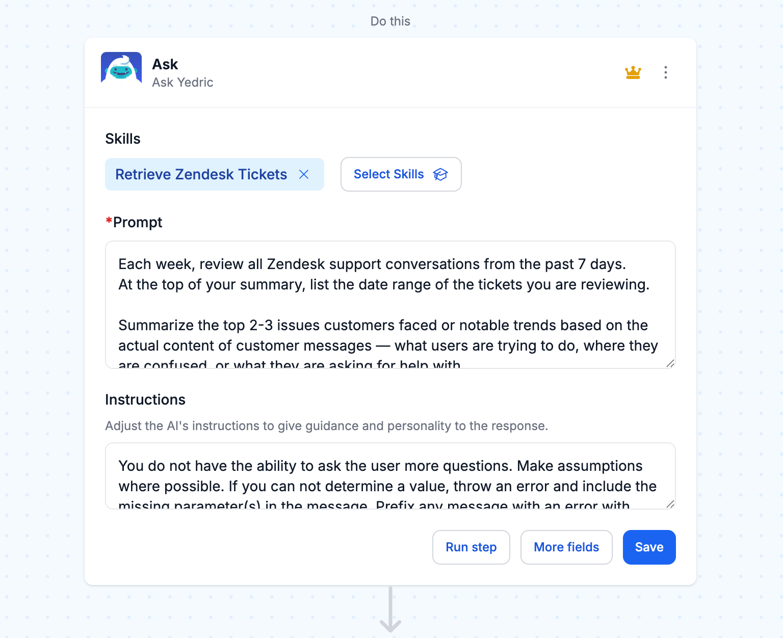 Configure AI analysis instructions