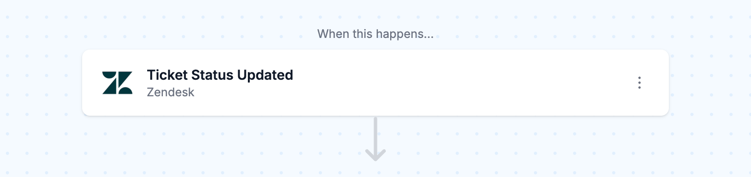 Set up the Zendesk Ticket Status Updated trigger