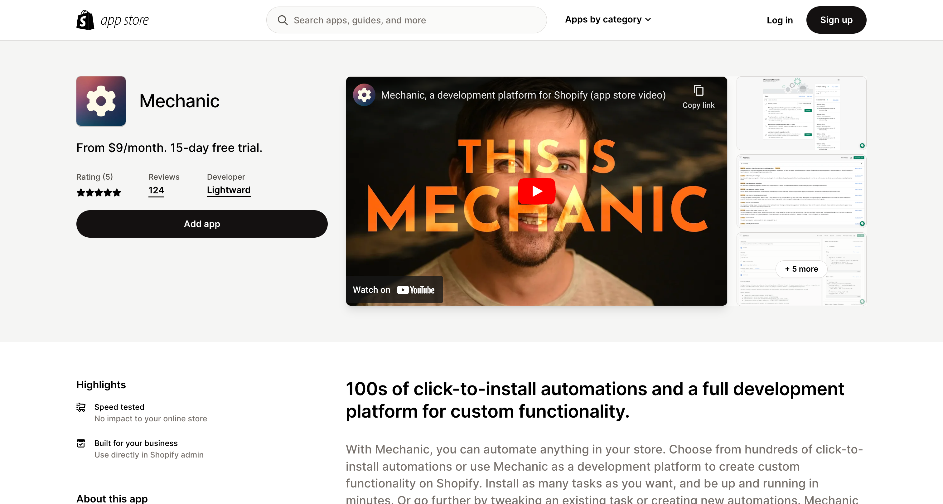 Mechanic - Shopify App Store