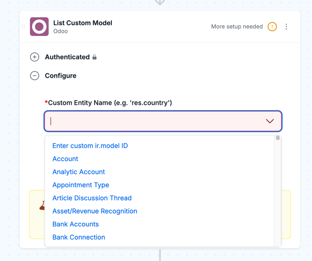 odoo custom entity name