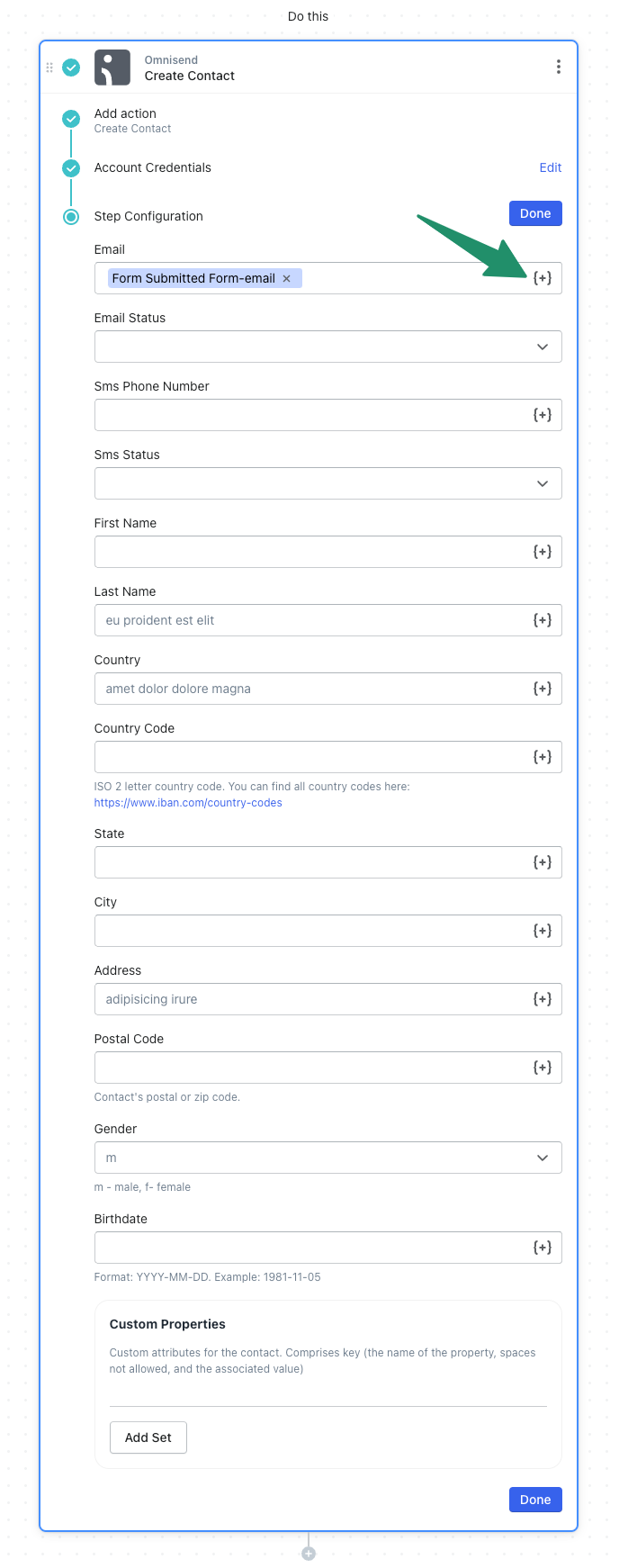 Omnisend Workflow Configuration