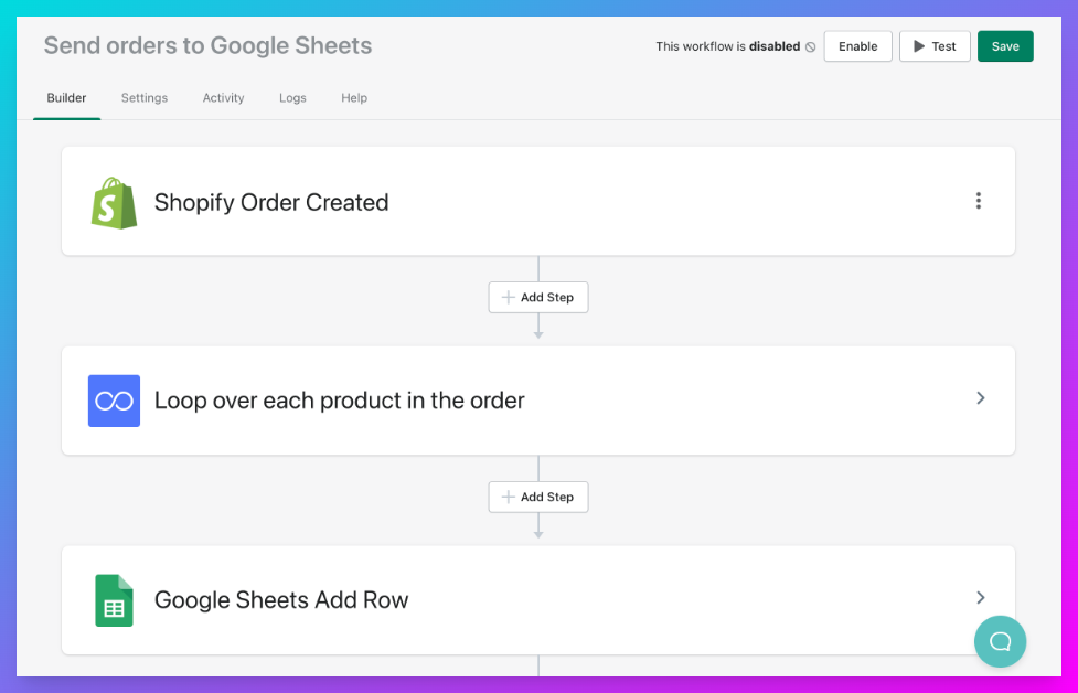 MESA workflow Builder